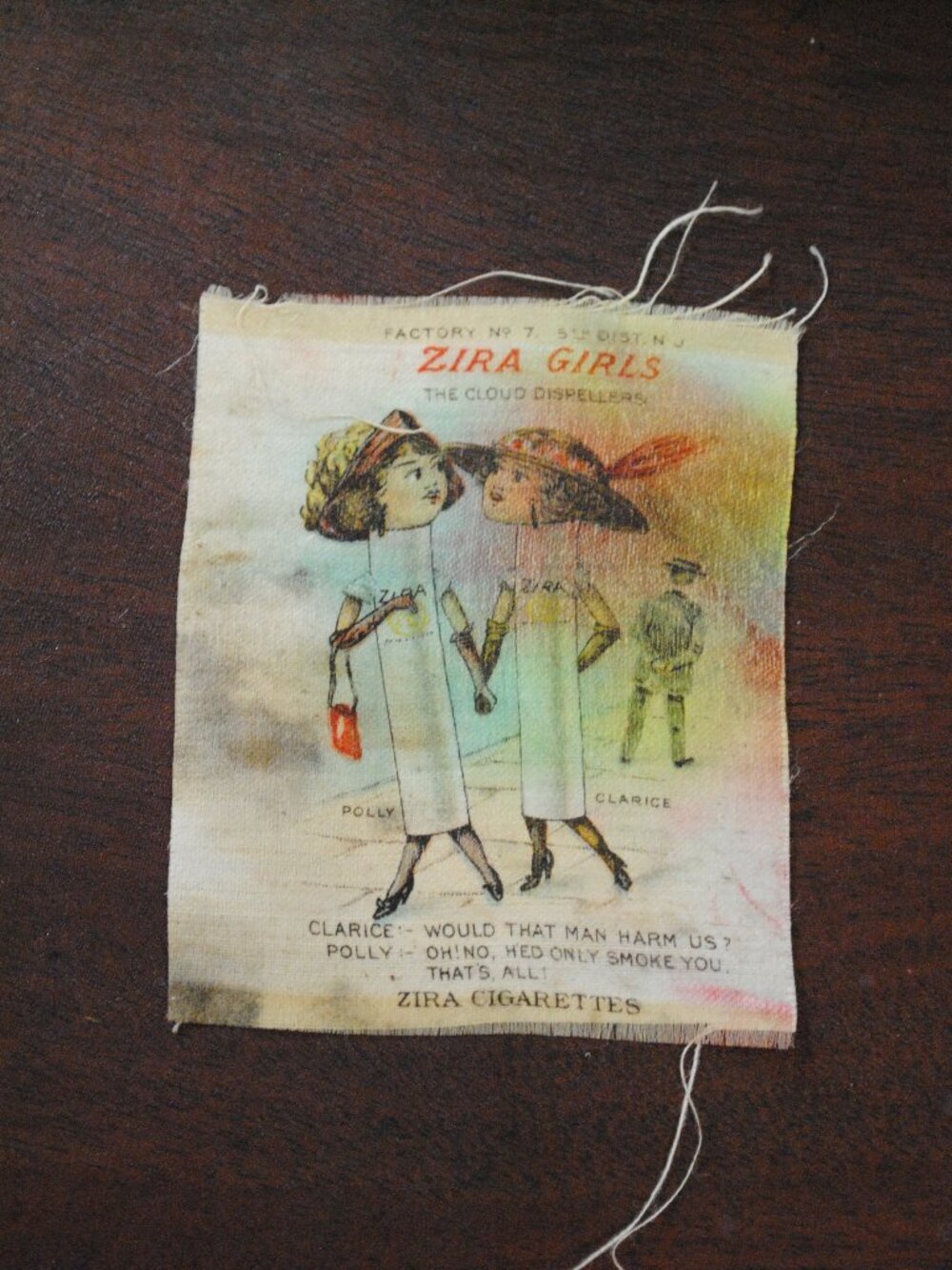 Antique Zira Cigarettes Tobacco Silk Clarice & Polly Zira Girls 1912-1915